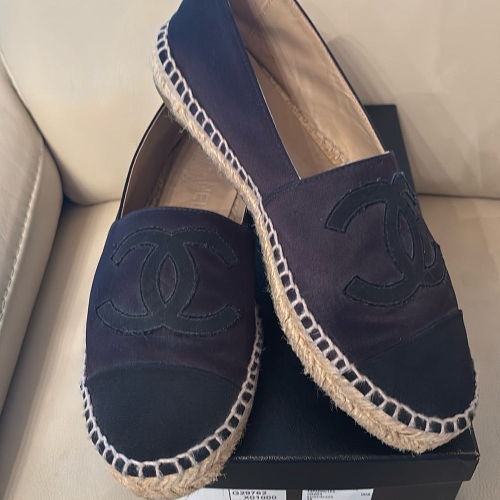 Chanel espadrilles size 38 dark blue